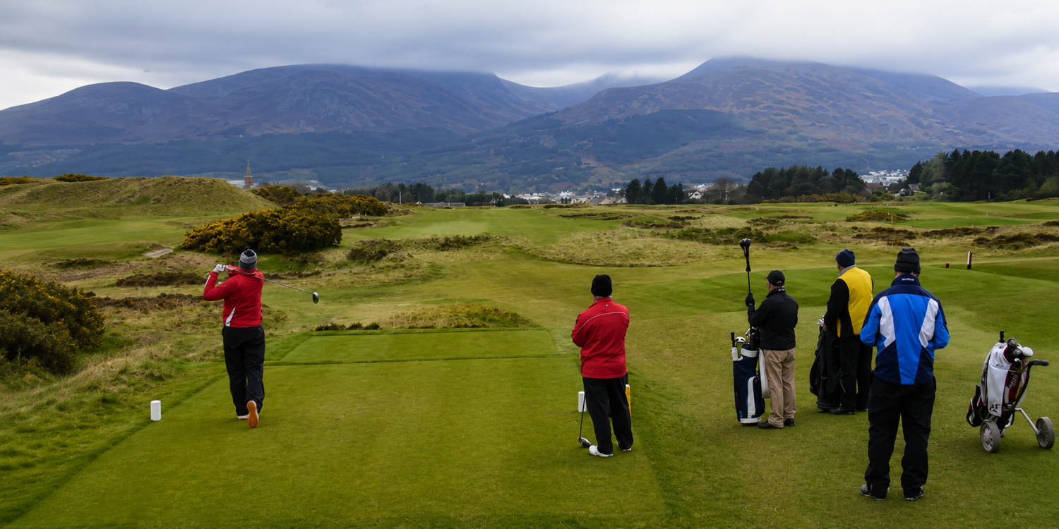 The 18th tee at Royal County Down — nearly time to wake up from the ultimate golf dream… The 18th tee at Royal County Down — nearly time to wake up from the ultimate golf dream…